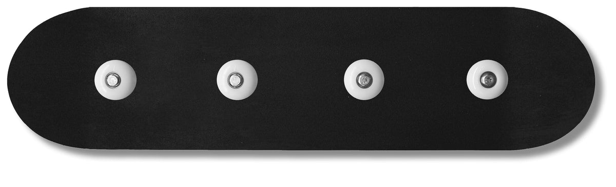 ''Black Skateboard Coat Rack'' Coat Rack on Painted Skateboard