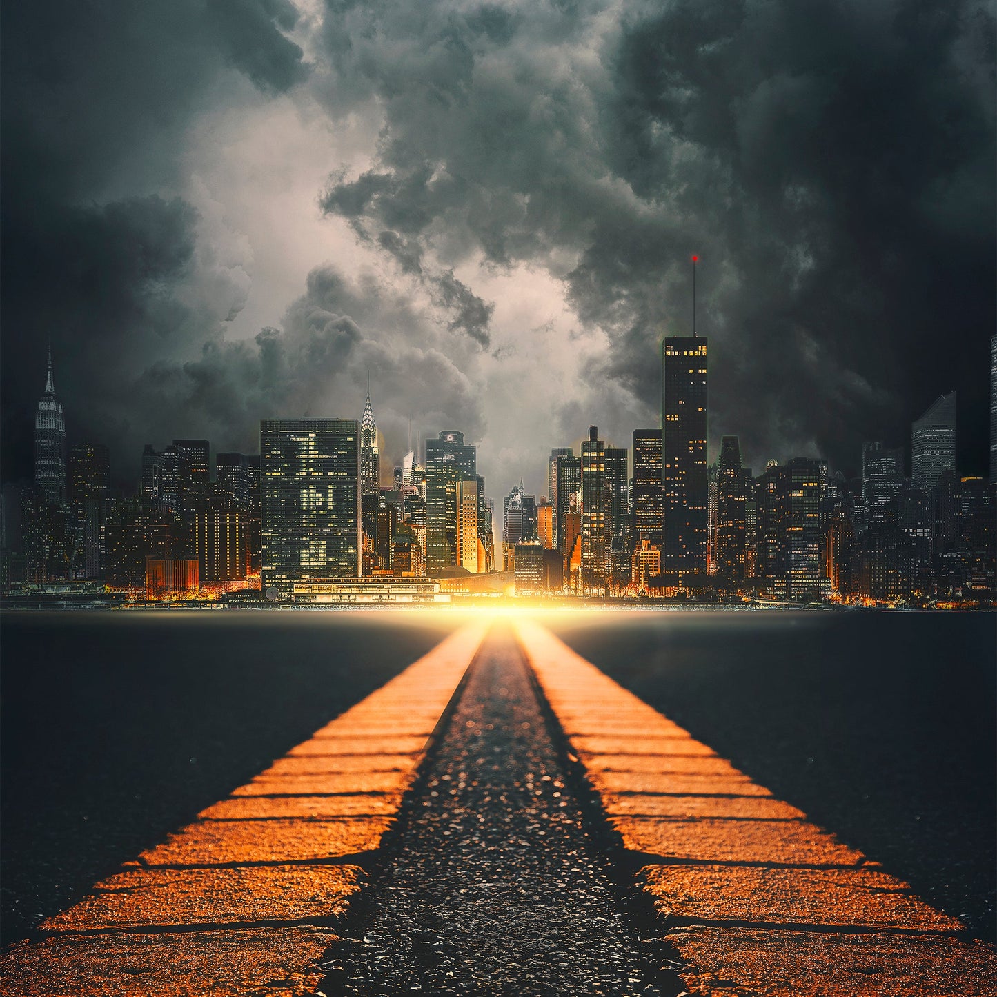 ''New York Streets'' Tempered Glass