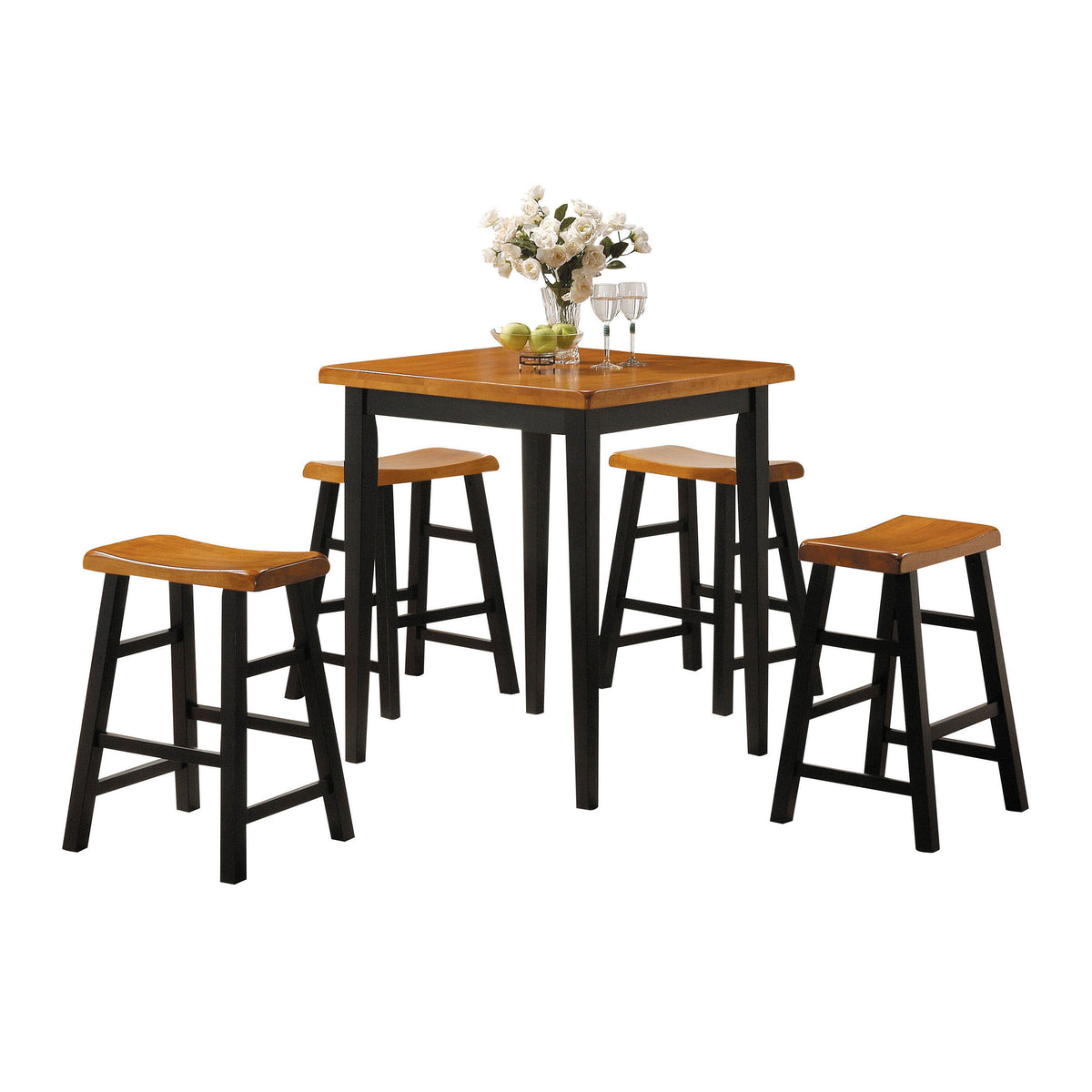 Juego de mesa Gaucho Square de 91 cm de largo, 5 piezas, altura de mostrador