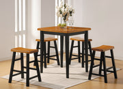 Juego de mesa Gaucho Square de 91 cm de largo, 5 piezas, altura de mostrador