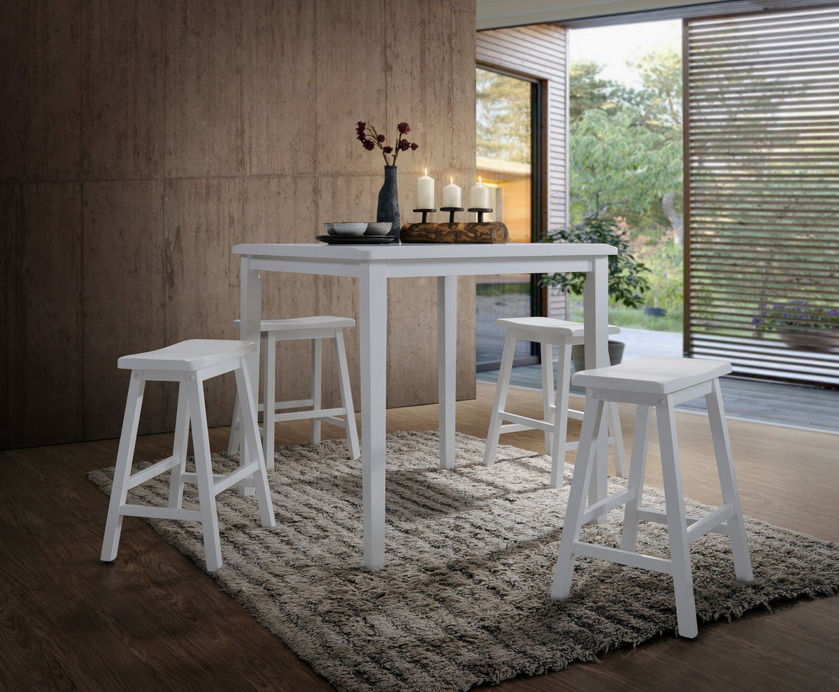 Juego de mesa Gaucho Square de 91 cm de largo, 5 piezas, altura de mostrador