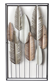 ''Modern Leafs'' Metal Wall Art