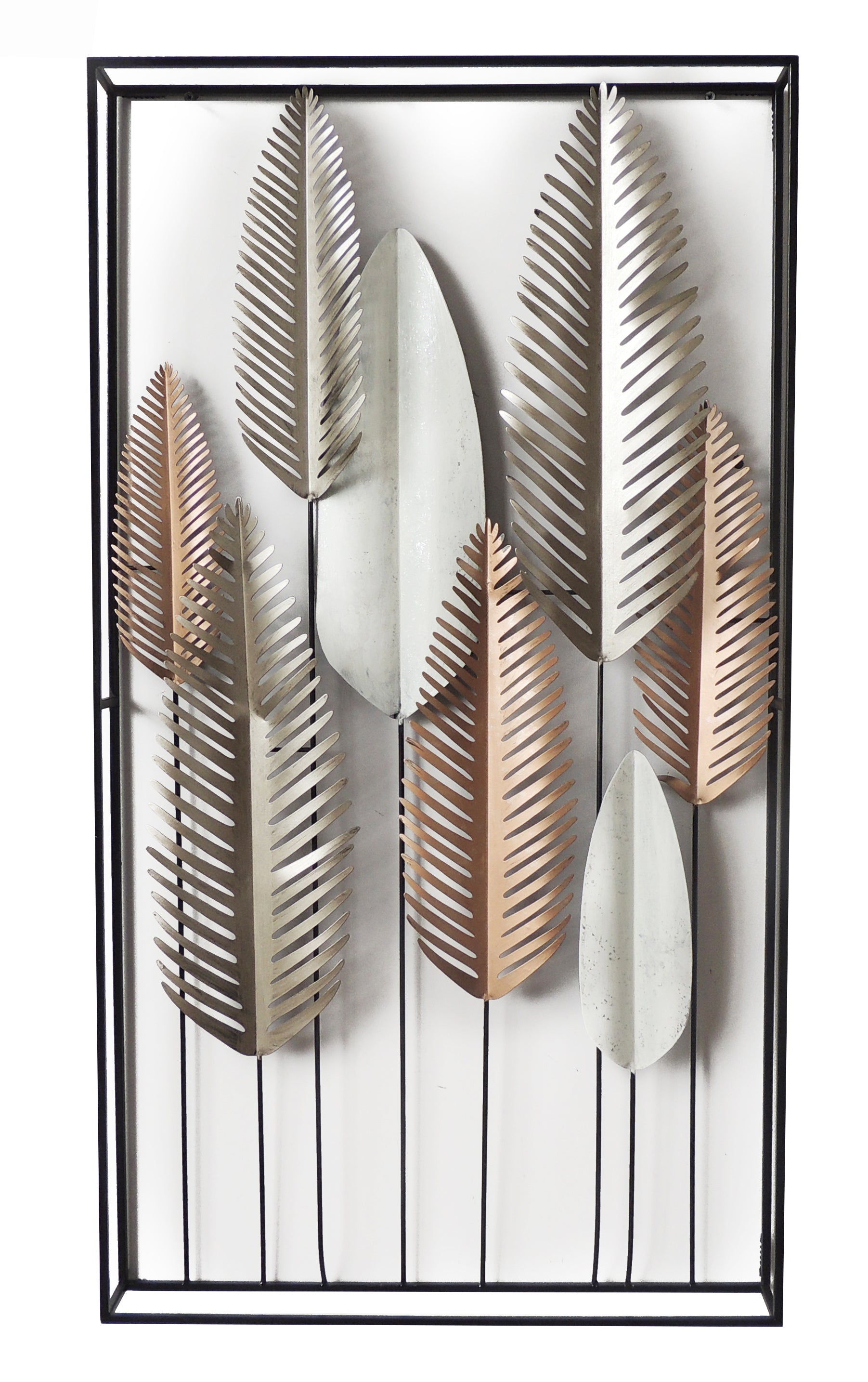 ''Modern Leafs'' Metal Wall Art