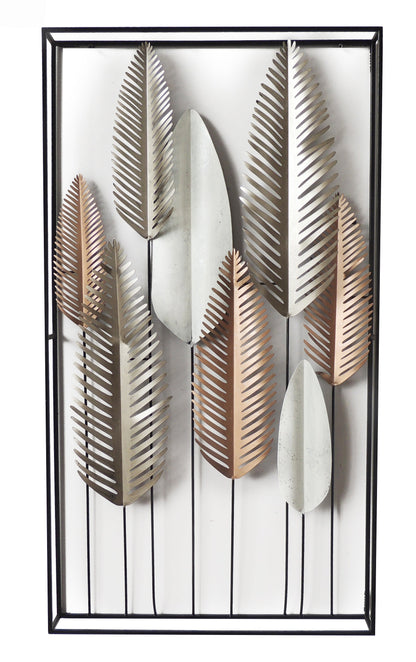 ''Modern Leafs'' Metal Wall Art