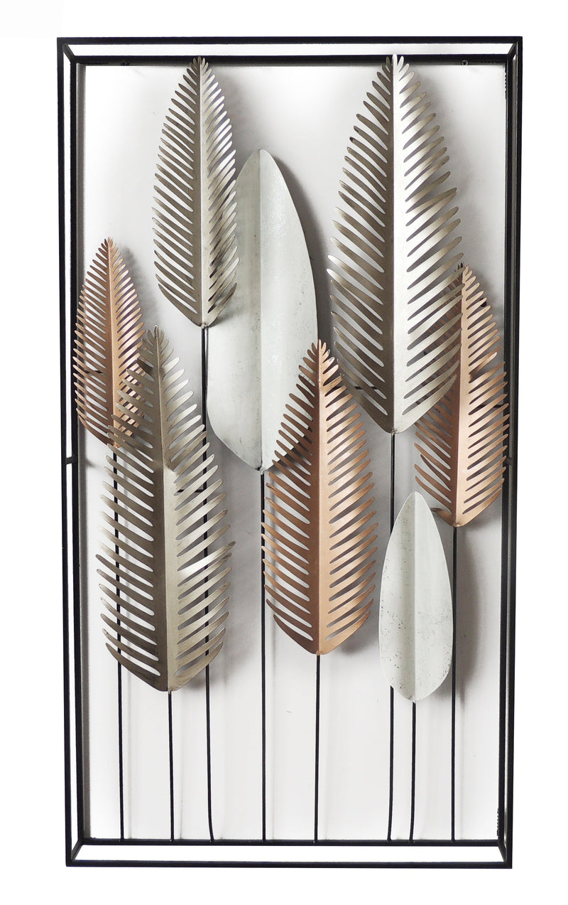 ''Modern Leafs'' Metal Wall Art