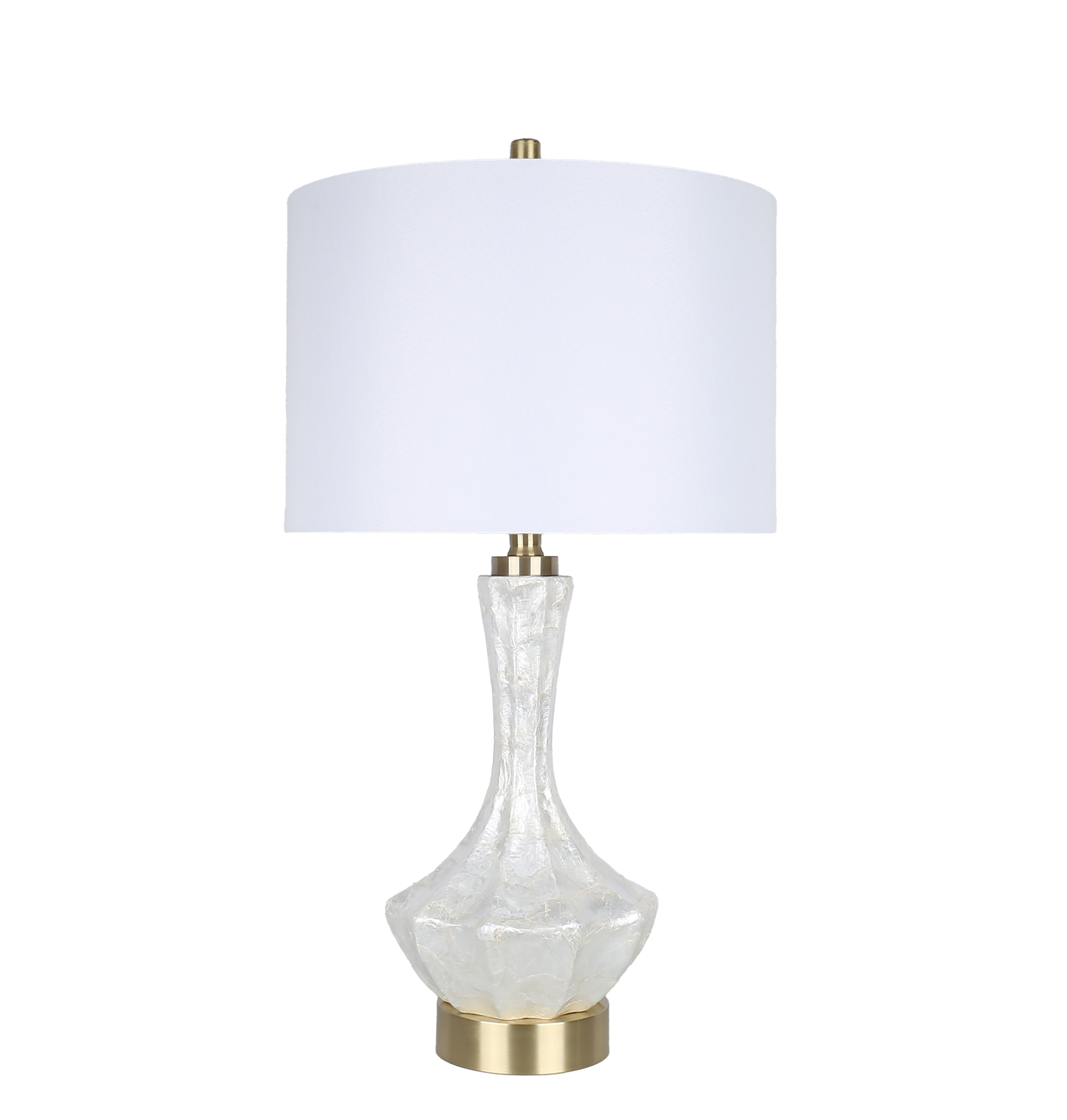 Crystal Shell Capiz Shell & Metal Table Lamp (Case Pack 2)
