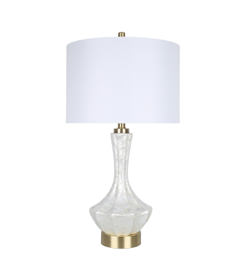 Crystal Shell Capiz Shell & Metal Table Lamp (Case Pack 2)