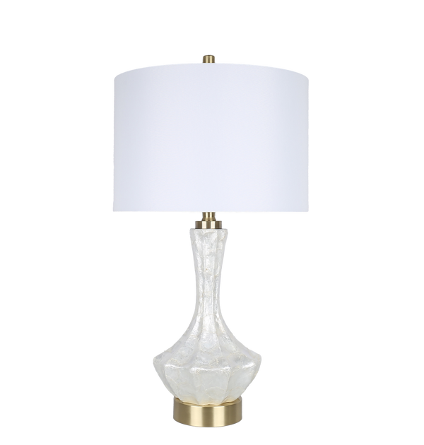 Crystal Shell Capiz Shell & Metal Table Lamp (Case Pack 2)