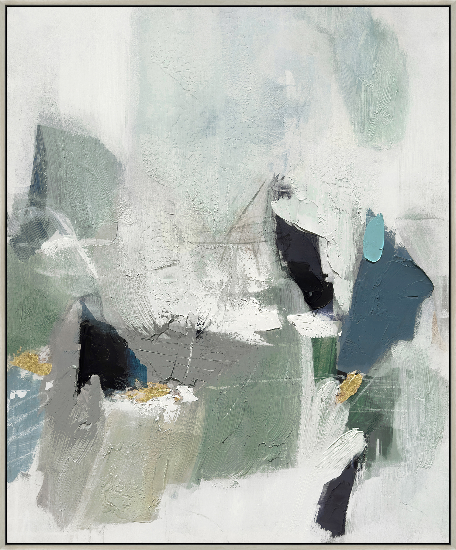 Oceanic Whispers II Hand-embellished Canvas in Frame