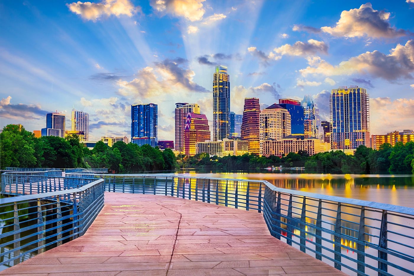 ''Austin TX'' Tempered Glass