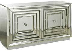 2-Door Stepped Mirror Cabinet