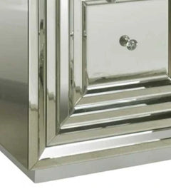 2-Door Stepped Mirror Cabinet