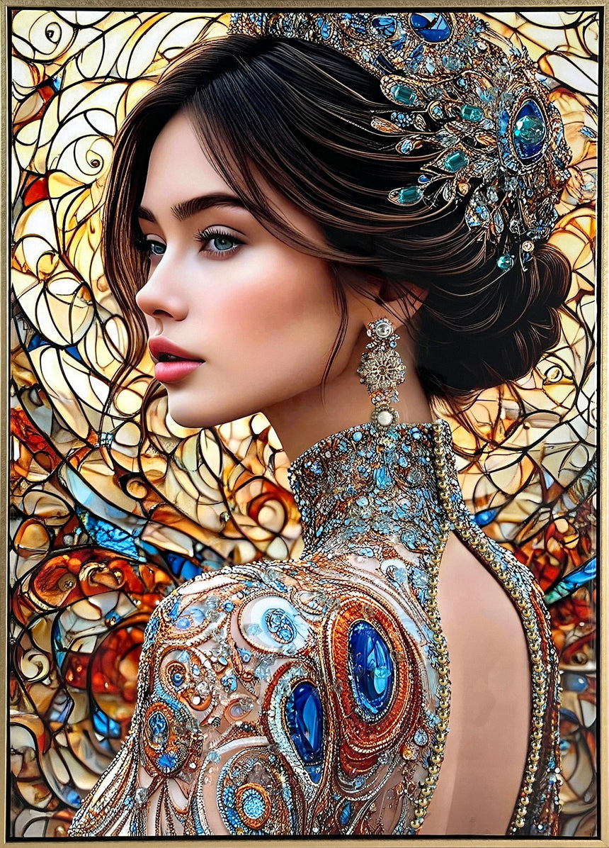 Jeweled Reverie II Gloss Canvas in Frame