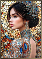 Jeweled Reverie II Gloss Canvas in Frame