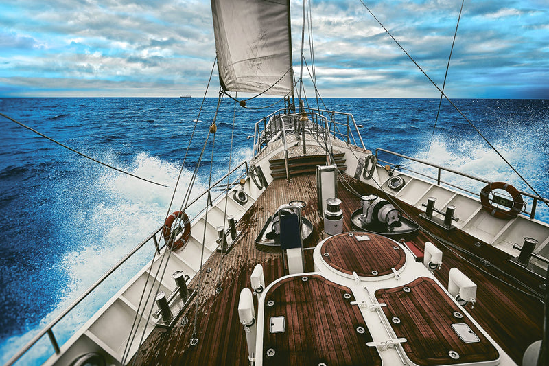 ''Sailboat Waters'' Tempered Glass