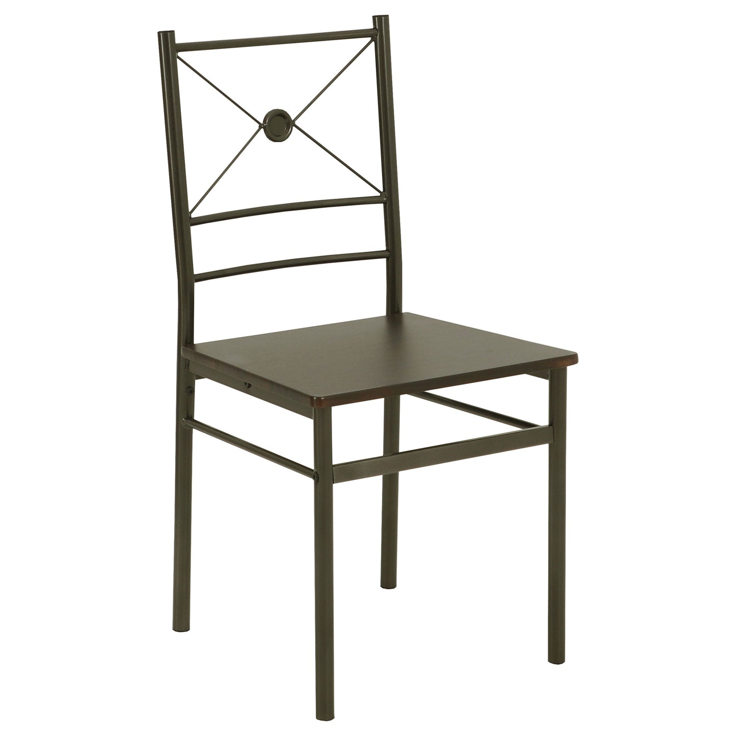 Juego de mesa de comedor rectangular Anna oscura