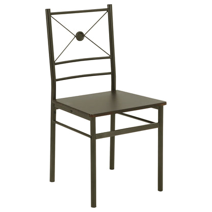 Juego de mesa de comedor rectangular Anna oscura