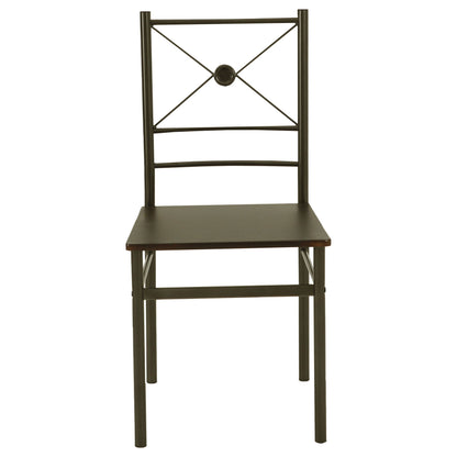 Juego de mesa de comedor rectangular Anna oscura