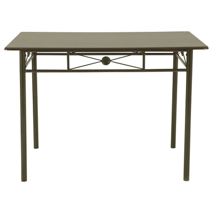 Juego de mesa de comedor rectangular Anna oscura