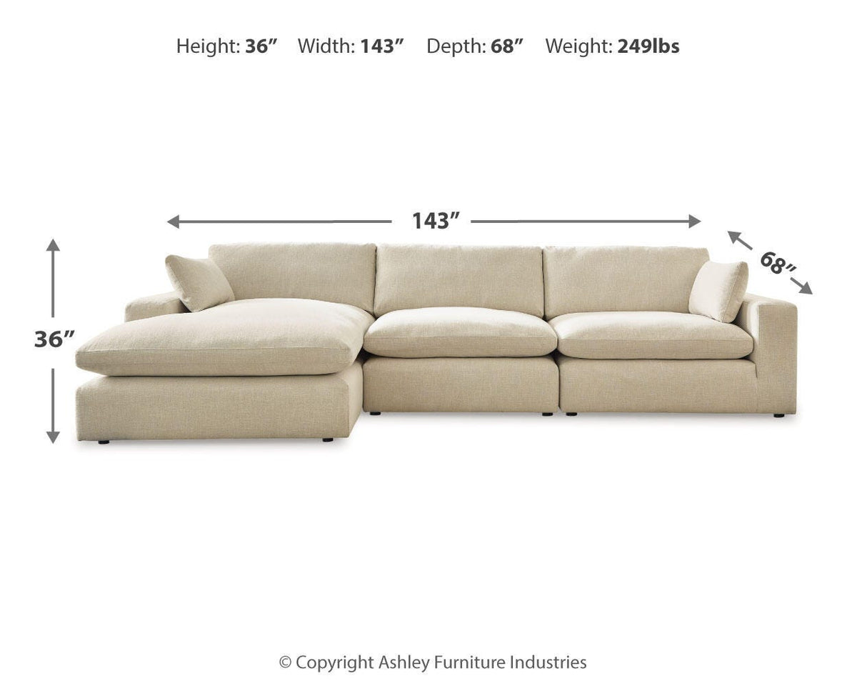 Elyza 3-Piece Sectional with Chaise