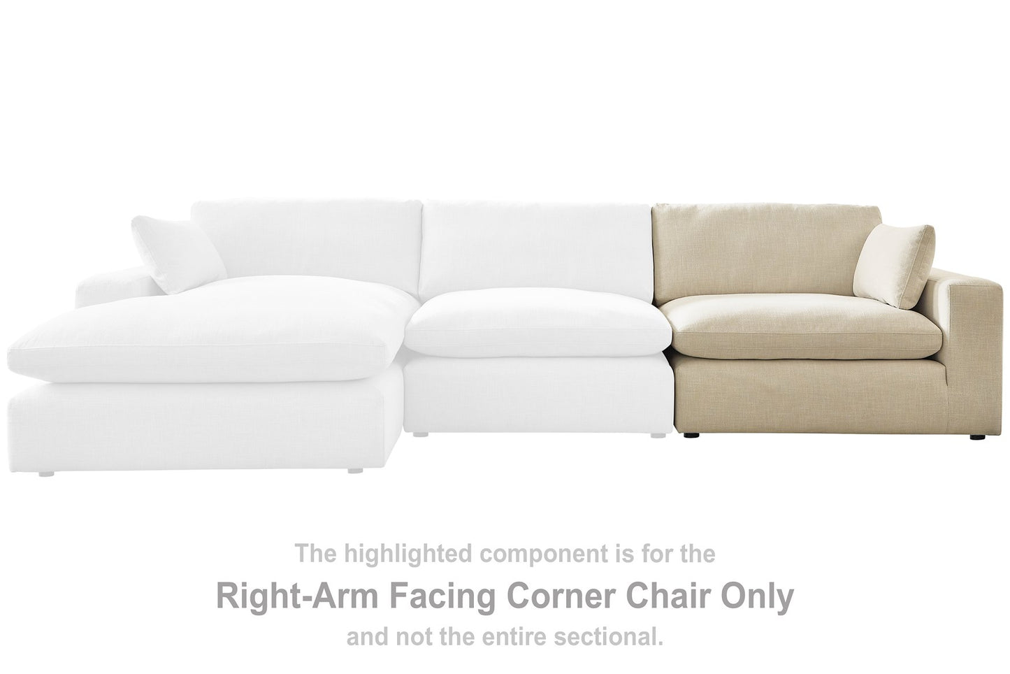 Seccional Elyza con chaise longue