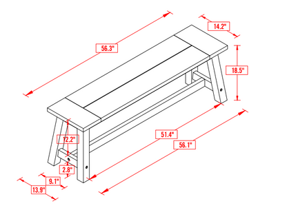 Sierra Eucalyptus Outdoor Bench