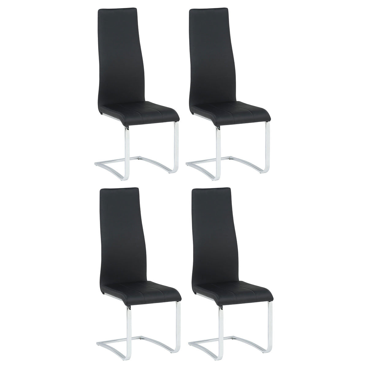 Montclair Upholstered Dining Side Chair Black (Set of 4)