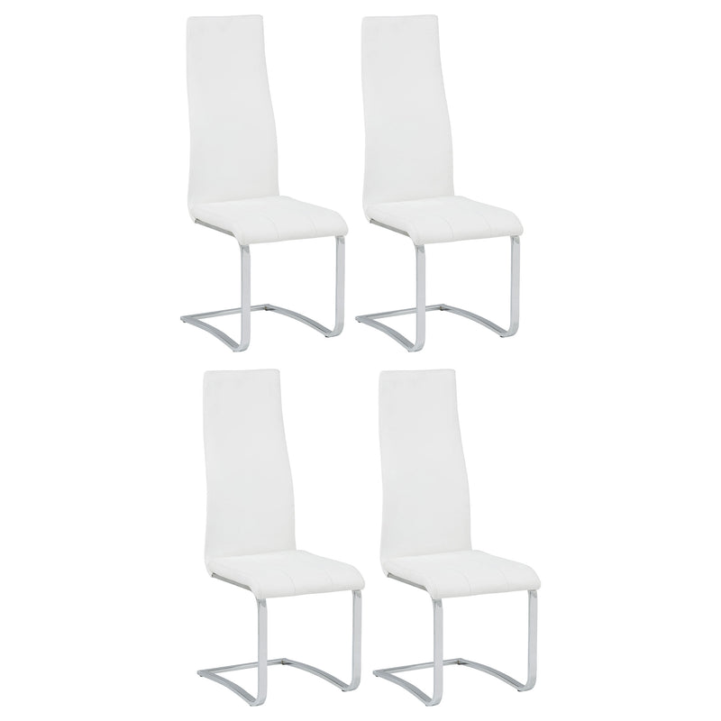 Montclair Upholstered Dining Side Chair White (Set of 4)