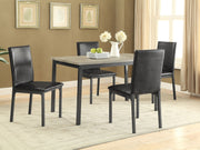 Juego de mesa de comedor rectangular Garza negro