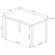 Juego de mesa de comedor rectangular Garza negro