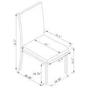 Juego de mesa de comedor rectangular Garza negro