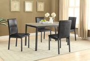 Mesa de comedor rectangular de madera compuesta Garza de 48 pulgadas, color gris