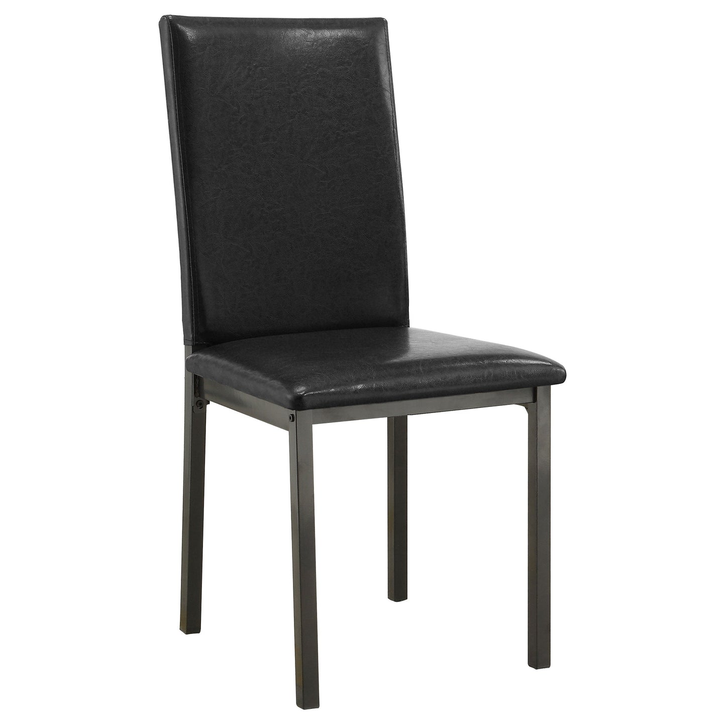Silla de comedor tapizada Garza negra (juego de 2)