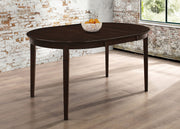 Mesa de comedor extensible ovalada Gabriel de 60 pulgadas, color capuchino