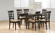 Mesa de comedor extensible ovalada Gabriel de 60 pulgadas, color capuchino