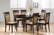 Mesa de comedor extensible ovalada Gabriel de 60 pulgadas, color capuchino