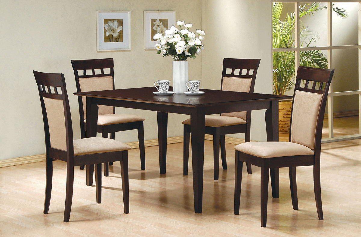Juego de comedor rectangular Gabriel de 59 pulgadas color capuchino