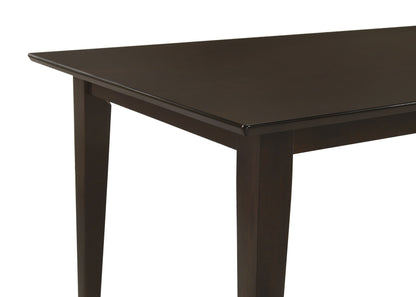 Juego de comedor rectangular Gabriel de 59 pulgadas color capuchino