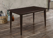 Mesa de comedor rectangular de madera Gabriel de 59 pulgadas color capuchino