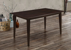 Mesa de comedor rectangular de madera Gabriel de 59 pulgadas color capuchino