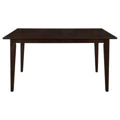 Mesa de comedor rectangular de madera Gabriel de 59 pulgadas color capuchino