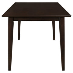 Mesa de comedor rectangular de madera Gabriel de 59 pulgadas color capuchino