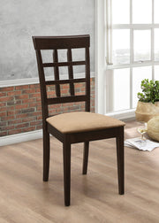 Silla de comedor Gabriel con respaldo cerrado, color capuchino (juego de 2)