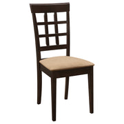 Silla de comedor Gabriel con respaldo cerrado, color capuchino (juego de 2)