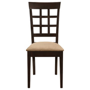 Silla de comedor Gabriel con respaldo cerrado, color capuchino (juego de 2)