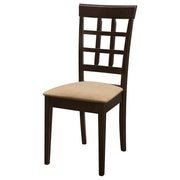 Silla de comedor Gabriel con respaldo cerrado, color capuchino (juego de 2)