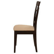 Silla de comedor Gabriel con respaldo cerrado, color capuchino (juego de 2)