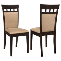 Silla de comedor Gabriel con respaldo cerrado, color capuchino (juego de 2)