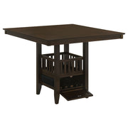 Mesa de comedor Jaden Square de 47 pulgadas con altura de mostrador, color espresso