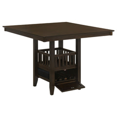 Mesa de comedor Jaden Square de 47 pulgadas con altura de mostrador, color espresso